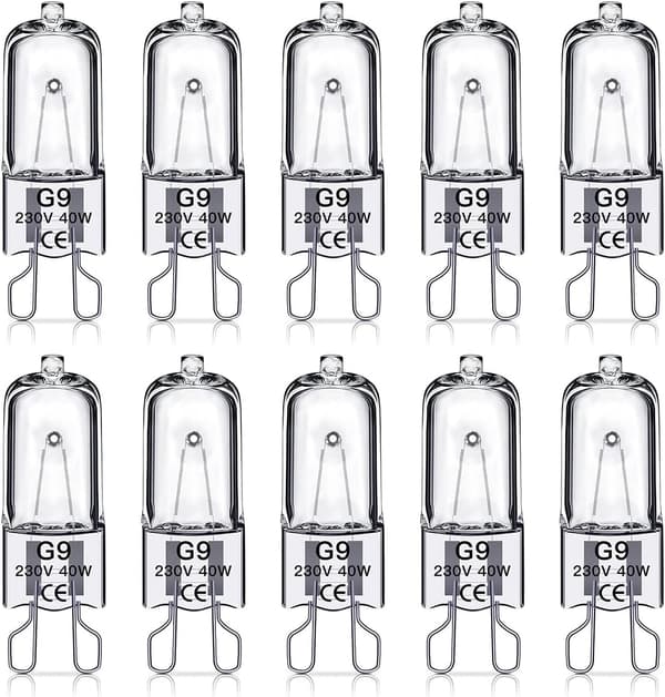 G9 Halogenlamper 40W,230V, 10-pakning 40W